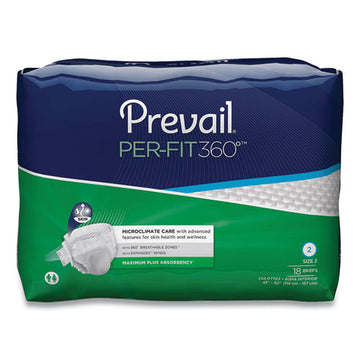 Prevail® Per-fit360 Degree Briefs, Maximum Plus Absorbency, Size 2, 45" To 62" Waist, 72-carton freeshipping - TVN Wholesale